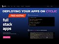 Deploy nodejs app on cyclic for free heroku alternative  new 2024 tutorial