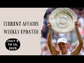 Current Affairs Weekly Updated, July 6 to 13