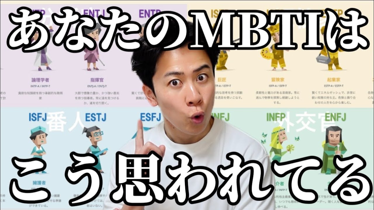 【大暴露】MBTI全16種類の周りからの評価集めたから参考にして！【一気見用】