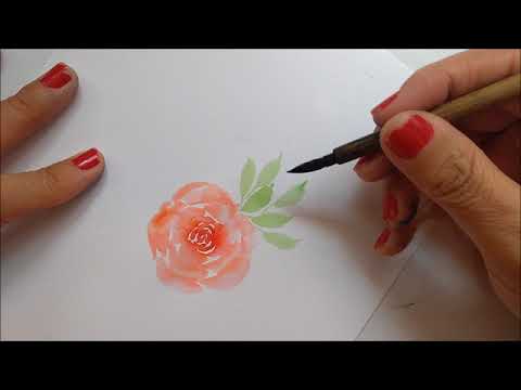 Vídeo: Como Pintar Uma Rosa Em Aquarela