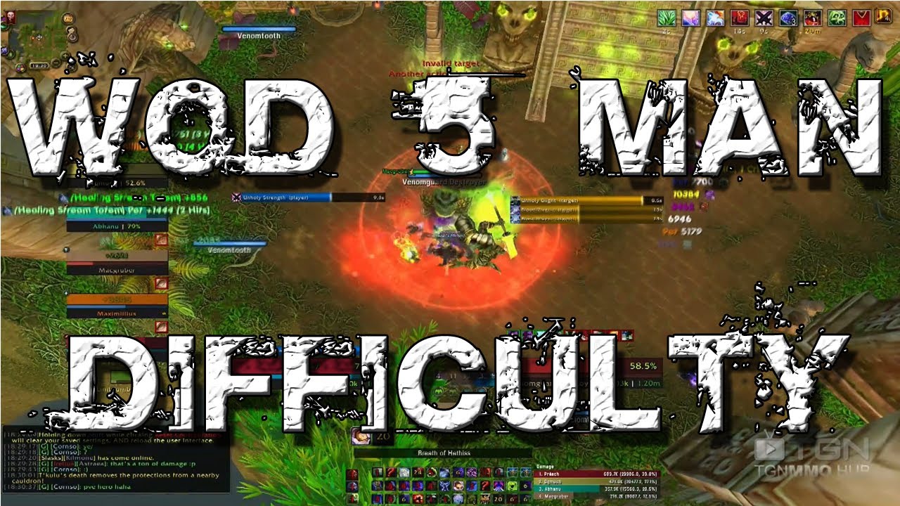 Уровень сложности WoD 5 человек