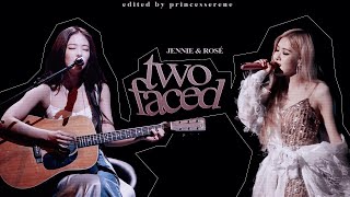 [Play 2X Speed/VIETSUB] JENNIE & ROSÉ - 'TWO FACED' (Color Coded Lyrics - English version) Resimi