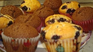 Маффины: Шоколадные и лимонные с черникой Маффины: Шоколадные и лимонные с черникой