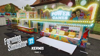 FS22 Die Kirmes in Waldstetten wird Kräftig aufgebaut #fs22 #kirmes #mods