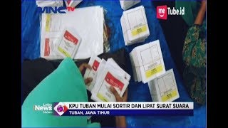 KPU Tuban Dibantu 300 Pekerja Mulai Sortir dan Lipat Surat Suara - LIM 28/02