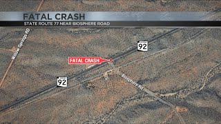 Fatal crash shuts down SR-77 near Biosphere Road in Oracle
