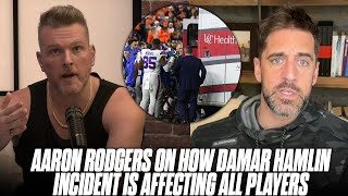 Aaron Rodgers Talks How Shaking & Startling Hamlin's Injury Is For Players & Packers Playoff Hunt