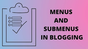 How to create Menus and Submenus in Blogger Tamil