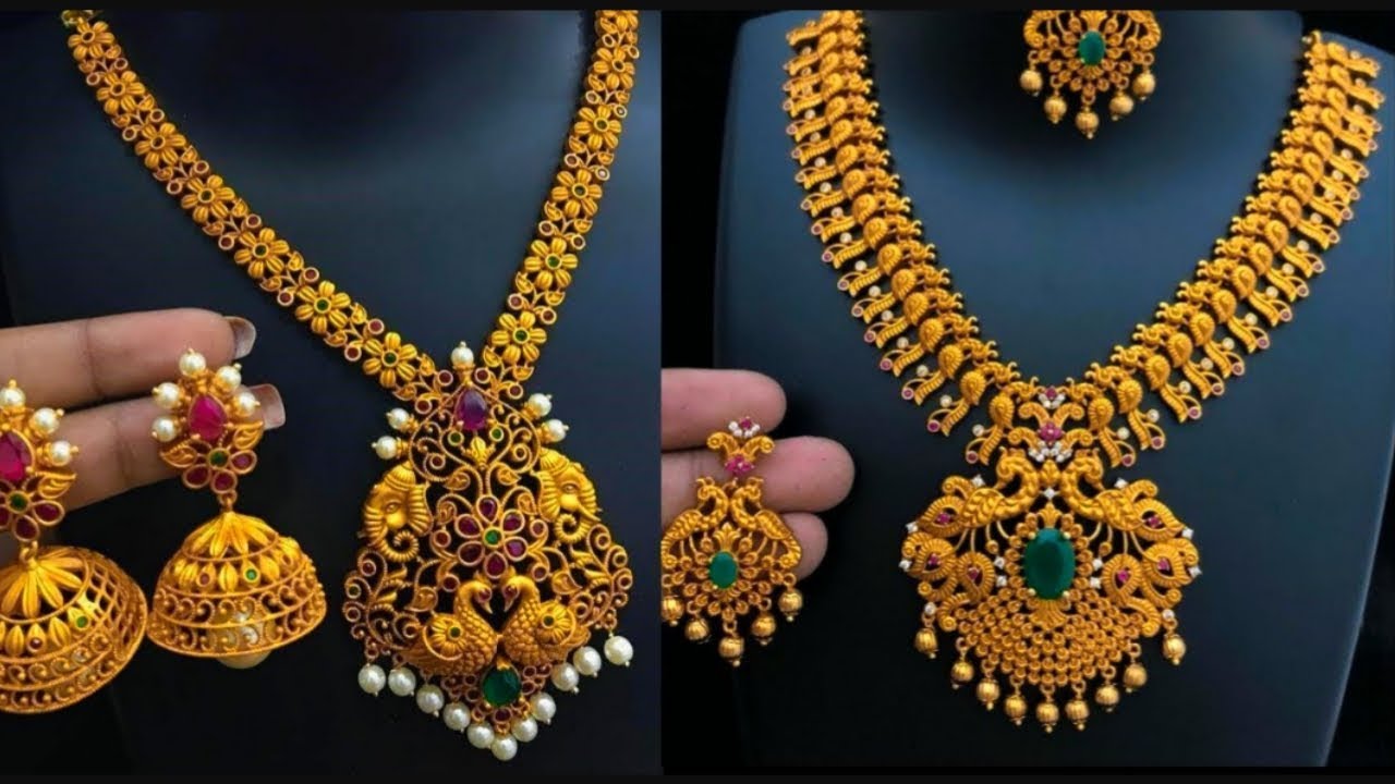 Latest Gold mini Haram models with weight and price l Latest jewellery