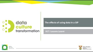 DCT Lessons Learnt   Data use in SIP