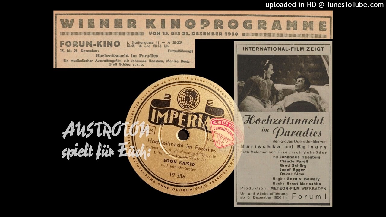 Egon Kaiser u. s. Orch.: Hochzeitsnacht im Paradies - Potpourri (Berlin 1951)