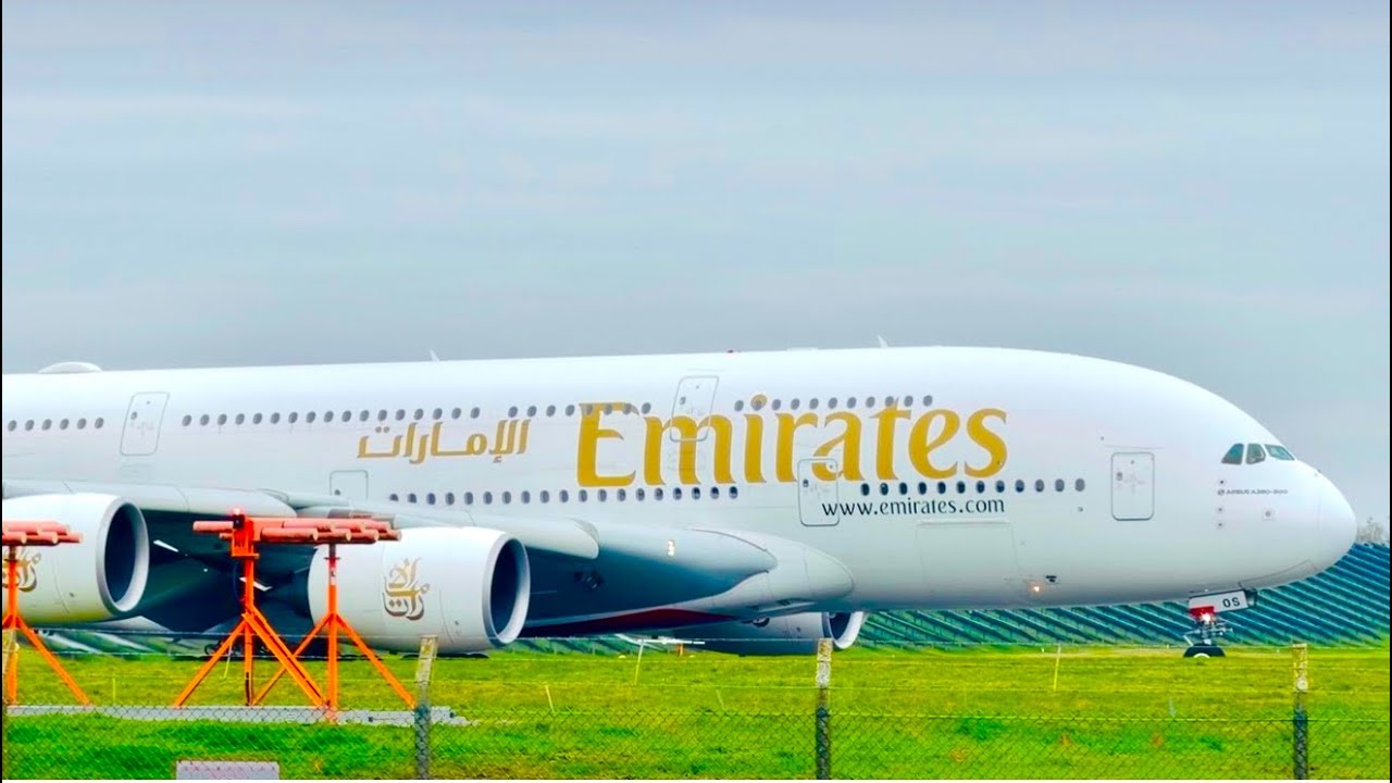 Airbus A380 Massive Takeoff at Birmingham Airport ✈️🔥 | Full Video 4K
