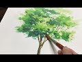 Рисование дерева акварелью 🌳✍️ Приятное и красивое видео