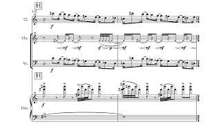 Max Vinetz - "line and color" (2023) for clarinet, violin, cello, and piano [Score Follow]