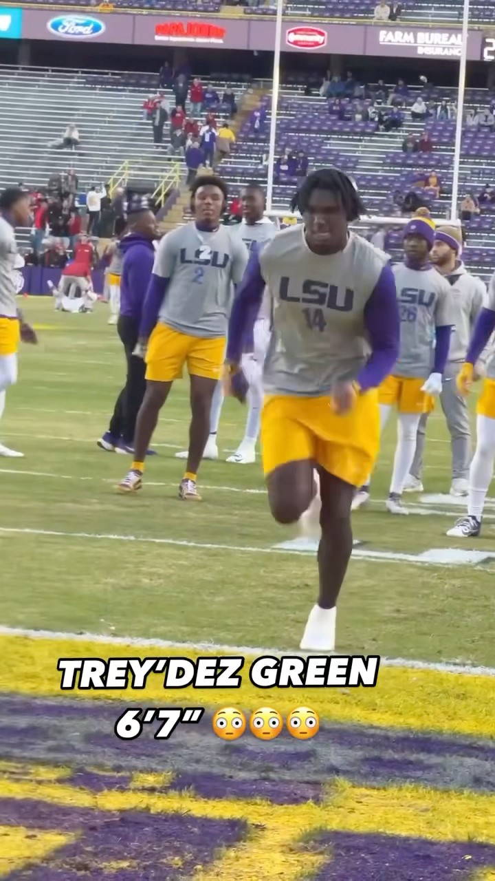 LSU Freshman 6’7” TE Trey’Dez Green ?