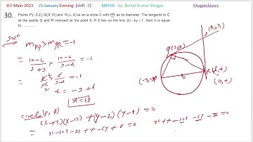 Points P(–3, 2), Q(9, 10) and R(α, 4)lie on a circle C with PR as its diameter. The tangents to C at