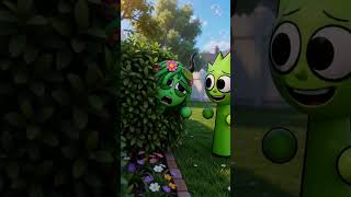 Chasing Bubbles Gone WRONG! 🫧🌿 (Sprunki Vineria & Lime)#sprunkiincredibox #shorts