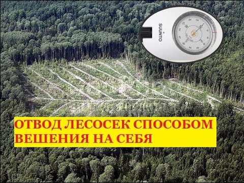 Отвод лесосек Вешение на себя_контурная съемка буссолью с навигатором Garmin64