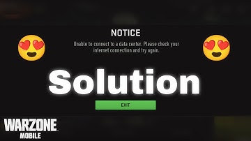 WARZONE MOBILE DATA CENTRE ERROR (FIXED)