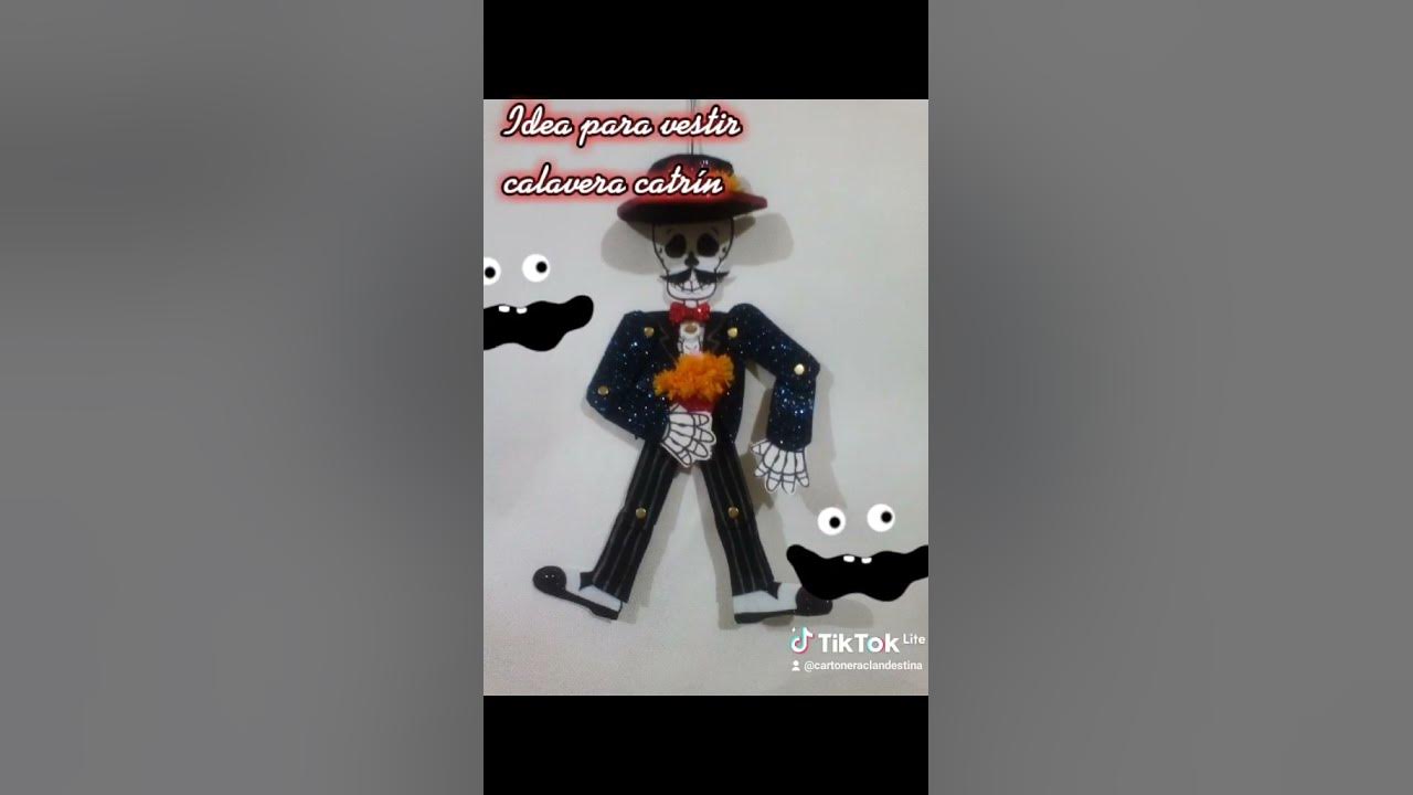 CALAVERA DE PAPEL - IDEA PARA VESTIR UN CATRIN 💀🏵️🏵️🏵️🏵️ - YouTube