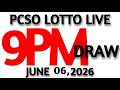 Lotto Result Today 9pm Draw June 06 2026 Swertres Ez2 PCSO LIVE 