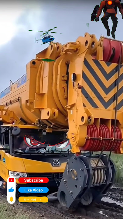 Truk Crane kesambar petir #truk #truck #funny #amazing