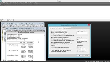 Econométrie : Test de cointégration sous  eviews