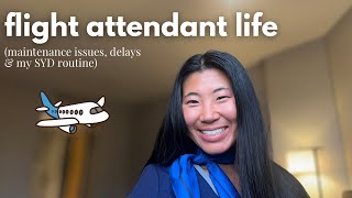 they had to fix the captain's seat...// flight attendant vlog ✈️