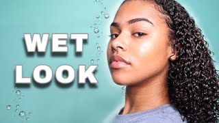 DOING THE “WET LOOK” ON MY NATURAL HAIR| 3 TYPE HAIR| DRACODEZ