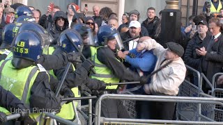 Batons Out! Clashes Between Police & Counter-Protesters In London As Pro-Palestine March Takes Place