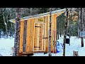 Building a Woodshed / Toolshed for the Dovetail Log Cabin |  Off Grid Cabin - Timelaps Full Build