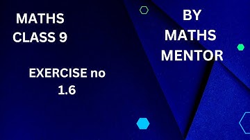 Class 9 math exercise 1.6 part 1 by inversion method