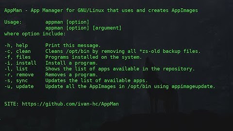 AppMan - Application Manager for GNU / Linux - My first Shell Program!