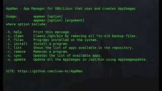 AppMan - Application Manager for GNU / Linux - My first Shell Program! screenshot 2