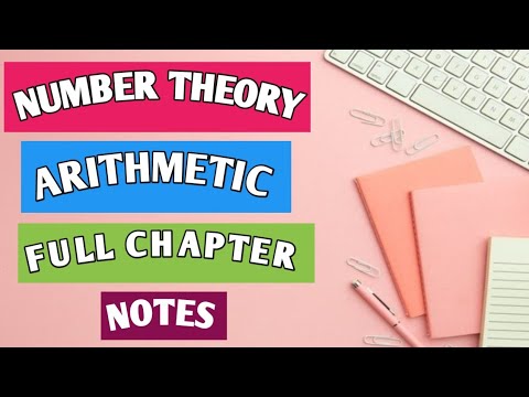 Number theory || Arithmetics chapter 3 notes
