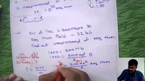 Lecture on TCP: Wraparound of sequence number - Numerical