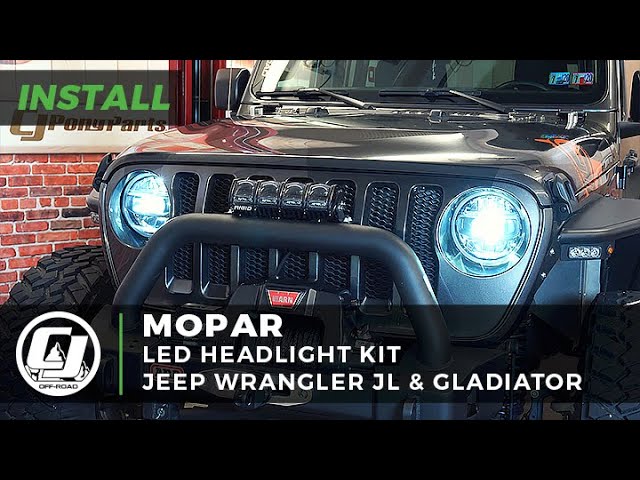 Jeep JL Wrangler/Gladiator Install | Mopar LED Headlights - YouTube