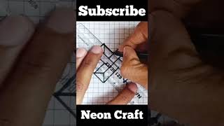 3d patterns drawing illusion | Neon Craft | shorts illusion shortvideo youtubeshorts