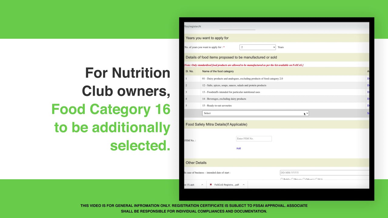 FSSAI Registration process for Herbalife YouTube