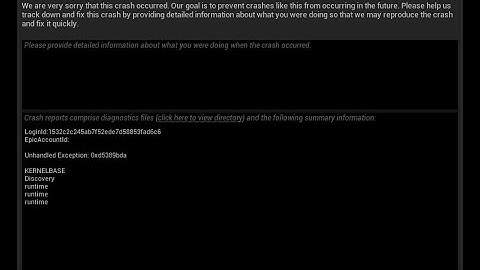 💥 Unreal process has crashed  UE - Discovery fix