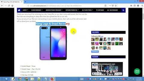 Tecno Pop 2 Pro B2 Flash File MT6580 FRP Hang Logo & Dead Recovery Customer Care Firmware