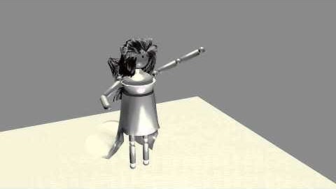 a girl with pretty dress (blender)