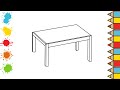 How to draw table easy/Как нарисовать стол легко/Como desenhar uma mesa facilmente/stol chizish