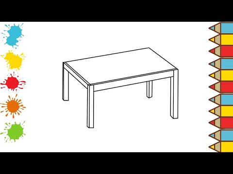 How to draw table easy/Как нарисовать стол легко/Como desenhar uma mesa facilmente/stol chizish