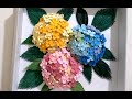 DIY_琴趣手工藝_繡球花掛畫 (衍紙藝術),捲紙工藝,創意美觀, DIY handycraft, Ball of flowers-Hydrangea (Quilling-Paper Arts)