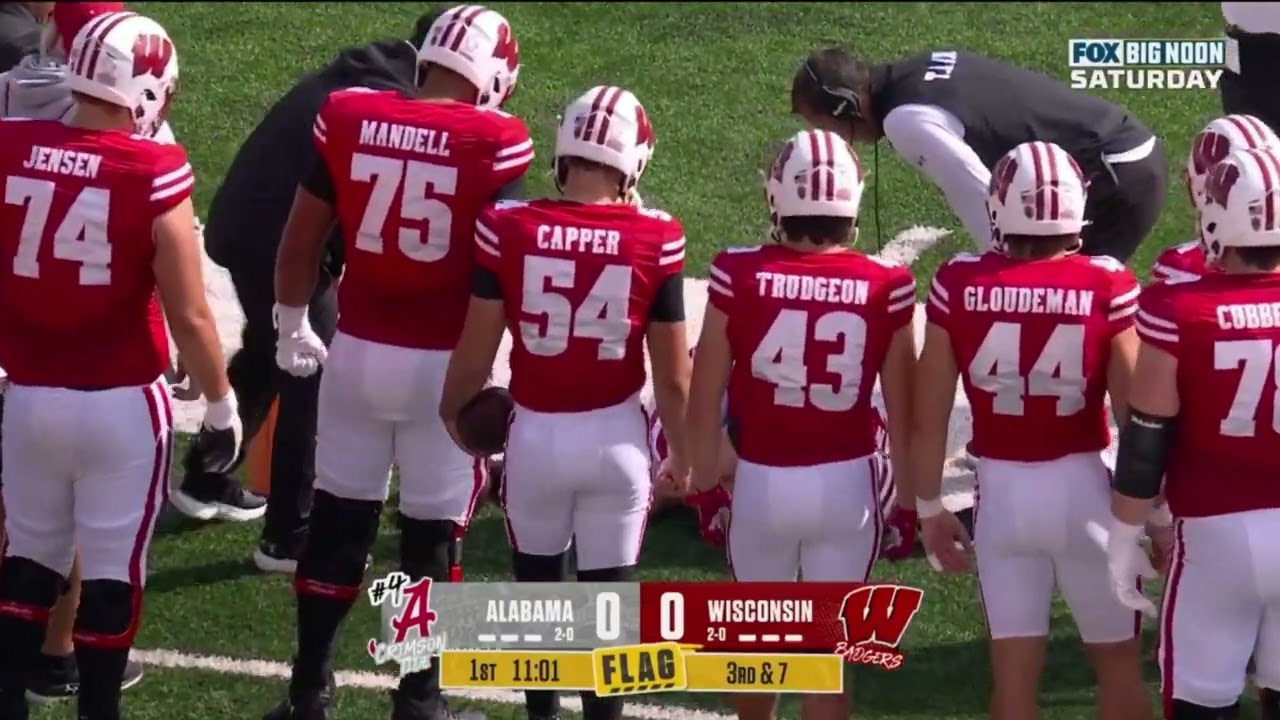 Tyler Van Dyke gets hit while running to the sideline and gets injured vs Alabama Week 3