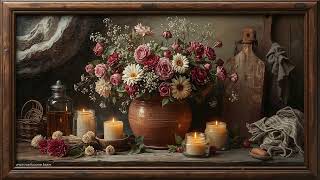 Frame TV Art 4K Farmhouse Kitchen Roses Mood Art for TV Still Life screenshot 3