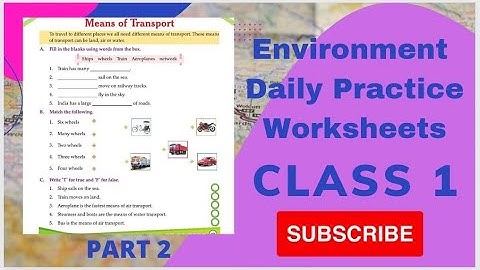 #FavFive | PART 2| ENVS worksheet for Class1| Class 1 EVS test paper| Environmental studies practice