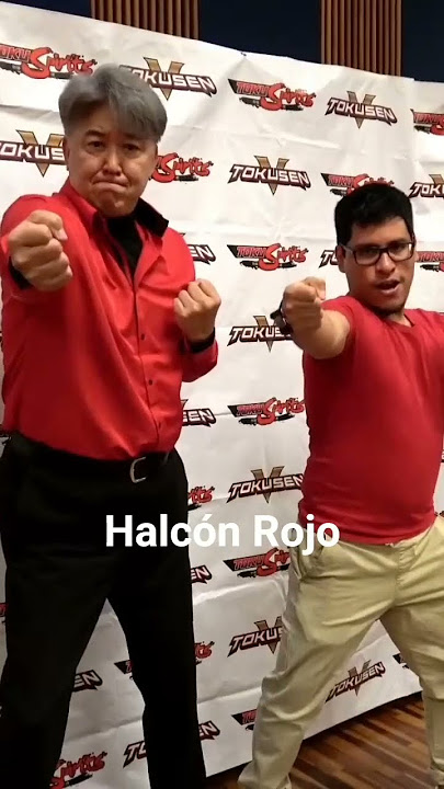 Transformación/Henshin con Daisuke Shima, actor de Halcón Rojo en Liveman en el Japan Heroes Matsuri