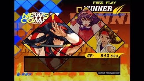 Capcom vs SNK 2: Athena, Nakoruru, Yuri Arcade playthrough